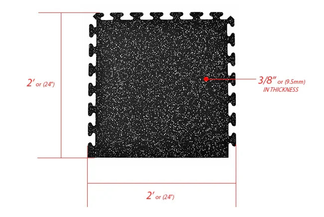 Interlocking Tile 2x2 9MM 5/8 - Summum Fitness