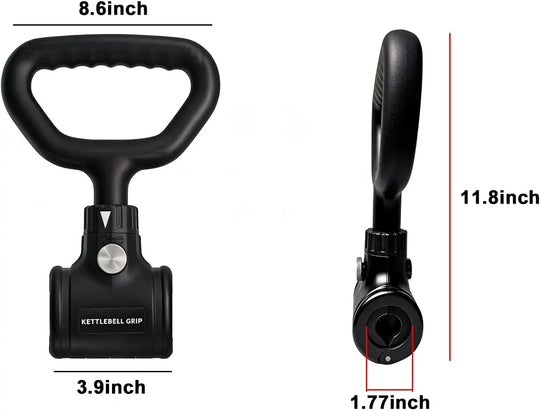 Poignée style kettlebell rotative pour haltères