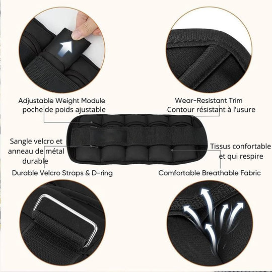 Adjustable Ankle Weights - Summum Fitness