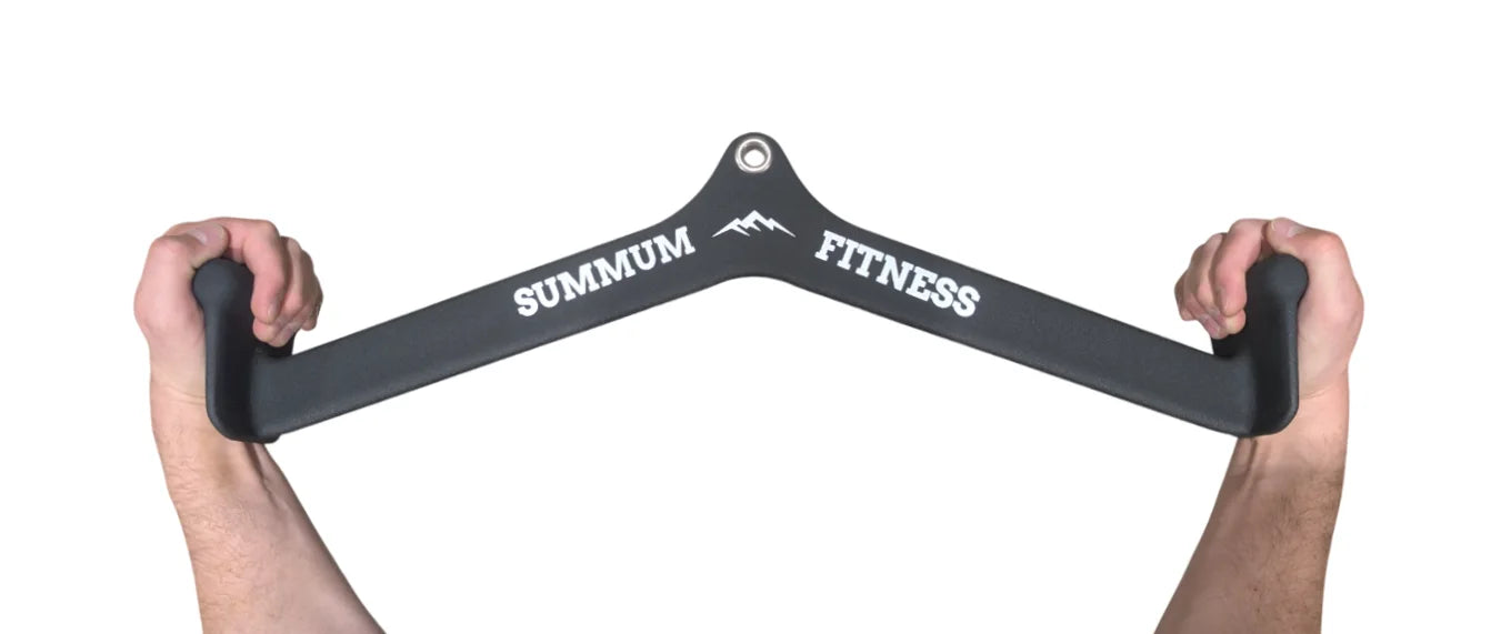 Ergonomic Lat Bar Middle Style Outside Handle Width 25.6'' - Summum Fitness