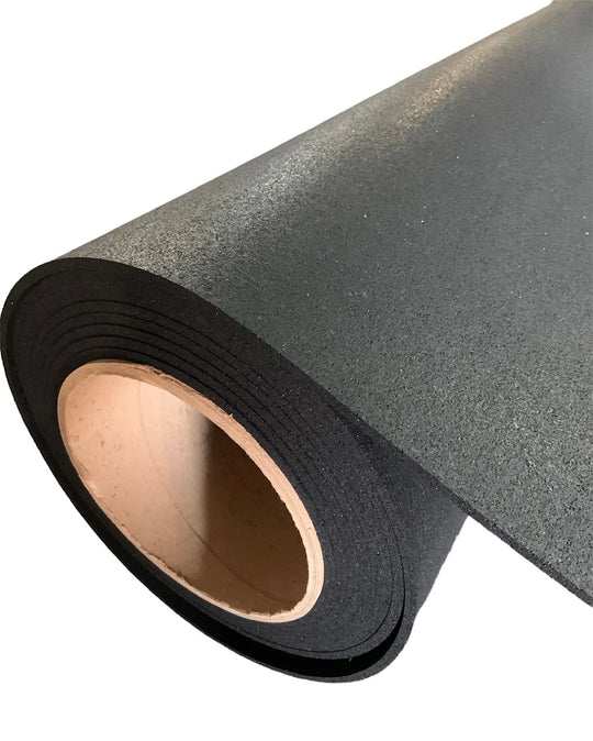 Revêtement de sol en rouleaux 4'x25' 8mm Noir Uni