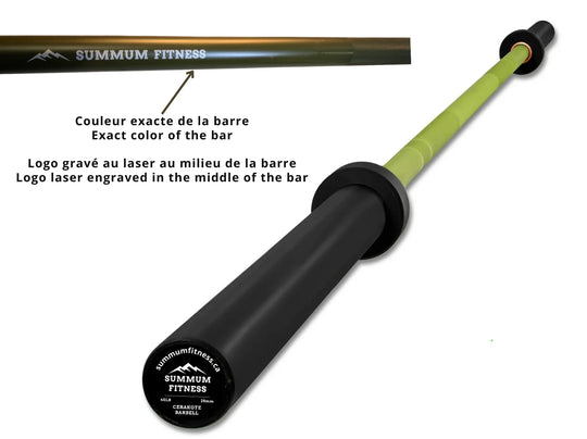 Cerakote Barbell 45lb - 8 Bearing 1500 lbs Test