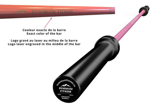 Cerakote Barbell Women 35lb - 8 Bearing 1000 lbs Test