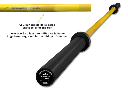Cerakote Barbell 45lb - 8 Bearing 1500 lbs Test