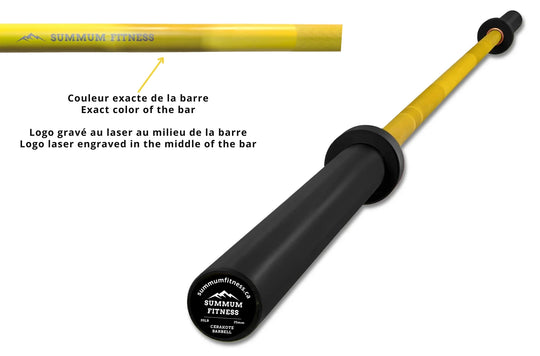 Cerakote Barbell Women 35lb - 8 Bearing 1000 lbs Test