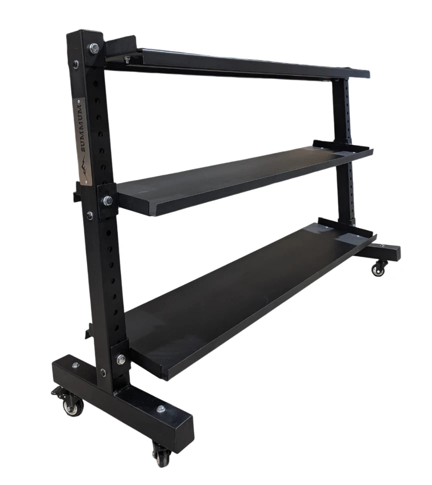 Support Horizontal Commercial pour Haltères/Kettlebells à 3 niveaux