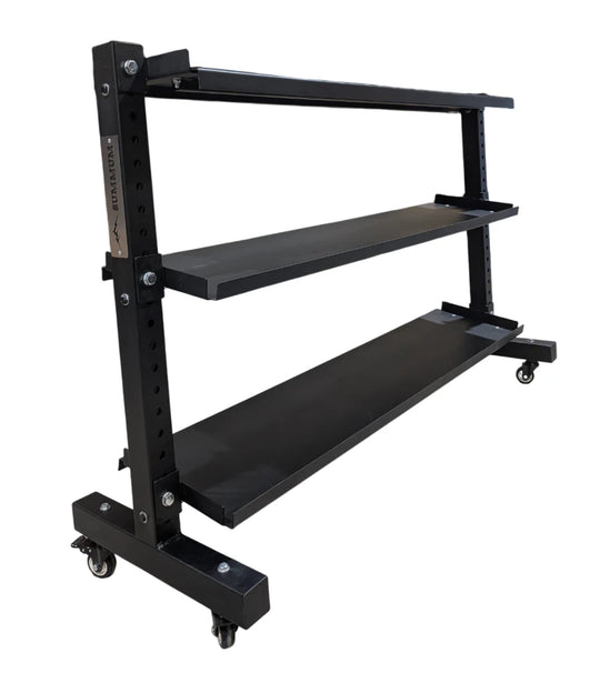 Support Horizontal Commercial pour Haltères/Kettlebells à 3 niveaux