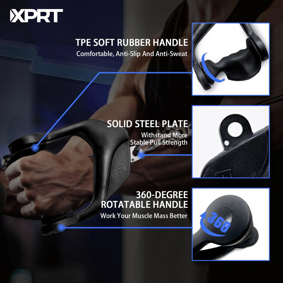 Cable Handle Ergonomic Palm Pair Left & Right - Summum Fitness