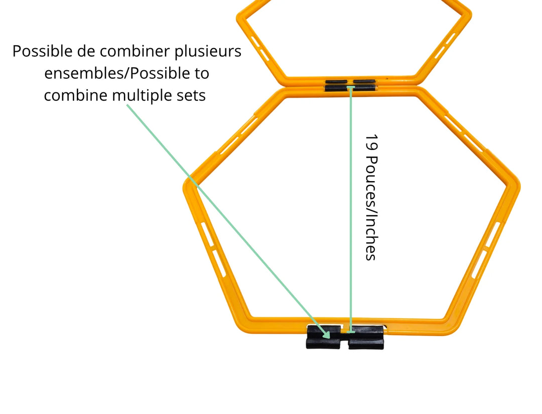 Échelle d'agilité hexagonale 6 pcs