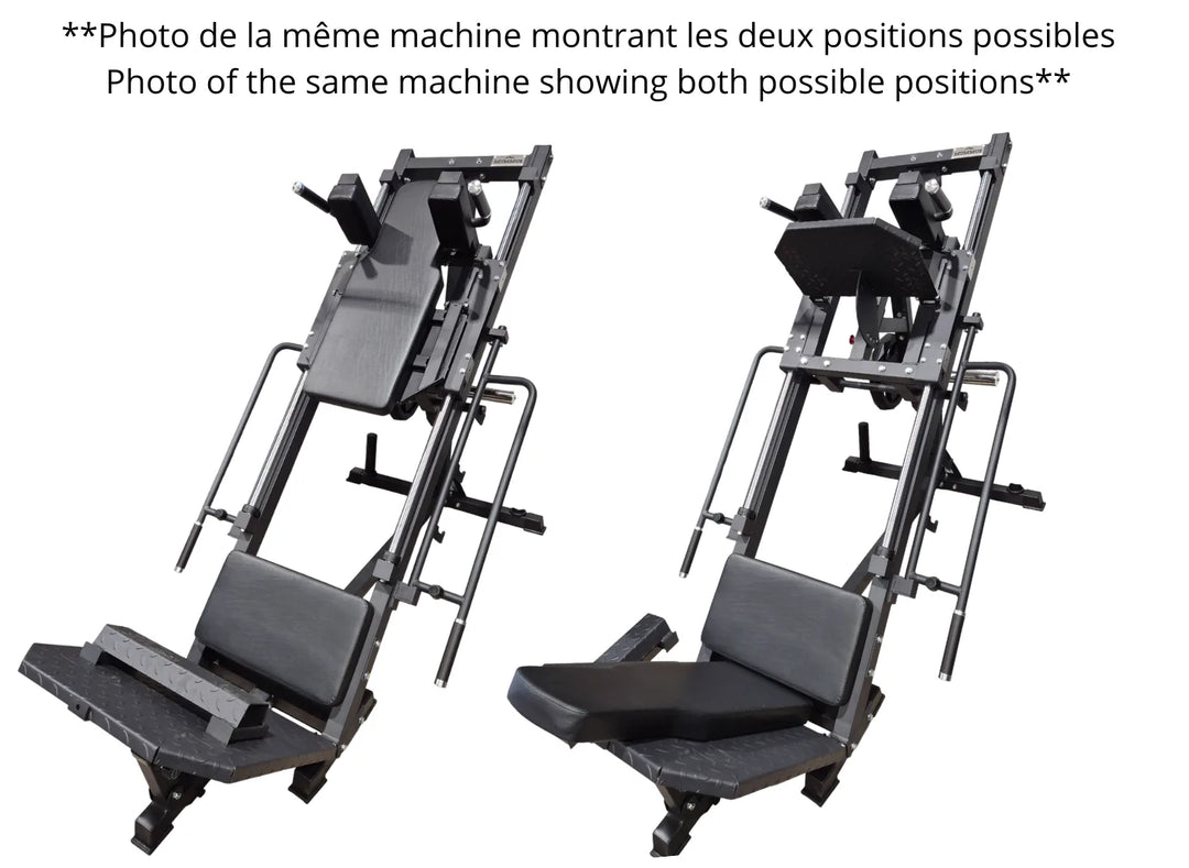 Compact Leg Press Hack Squat with calf block