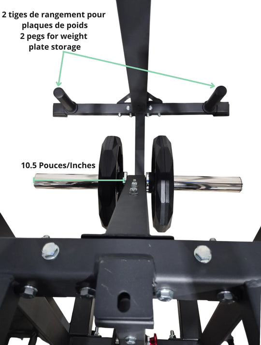 Compact Leg Press Hack Squat with calf block