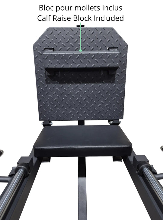 Compact Leg Press Hack Squat with calf block