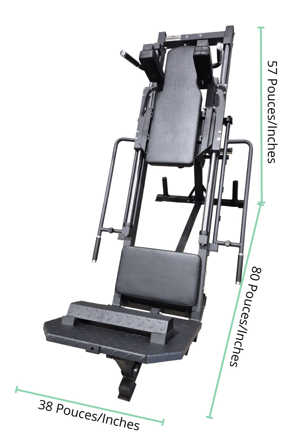 Compact Leg Press Hack Squat with calf block