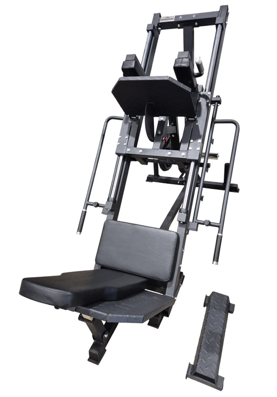 Compact Leg Press Hack Squat with calf block