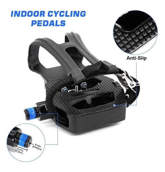 SPD Bike Pedals 9/16 with toe clip (pair)