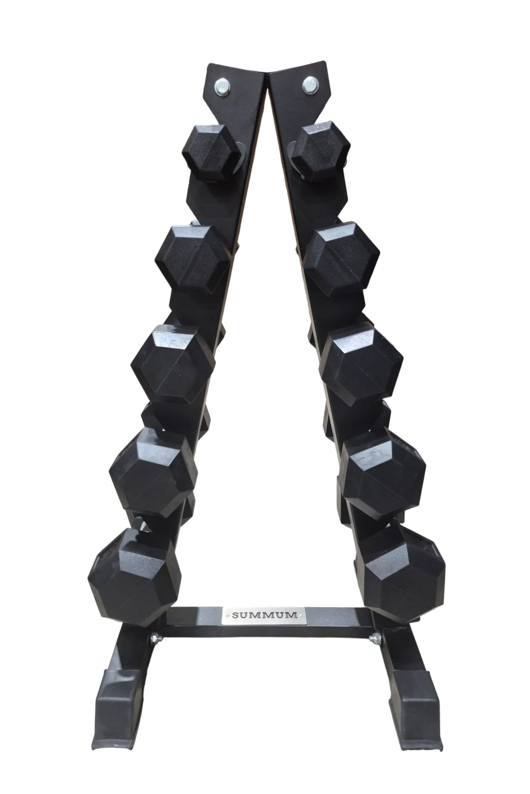5-25 lb Hex Dumbbell Set with 5 Pairs Vertical Rack