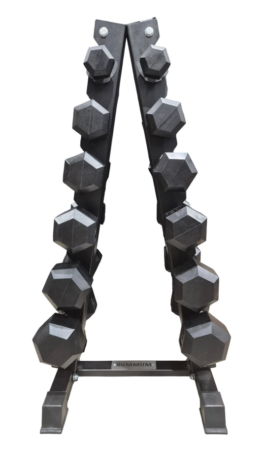 5-30 lb Hex Dumbbell Set with 6 Pairs Vertical Rack