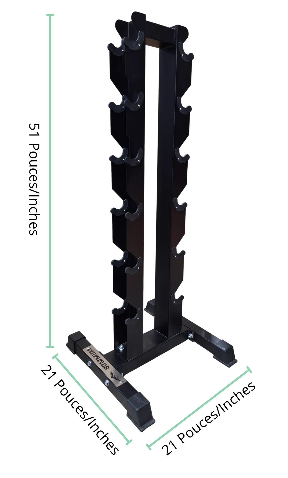 Tall Vertical Dumbbell Rack 6 Pairs - Summum Fitness