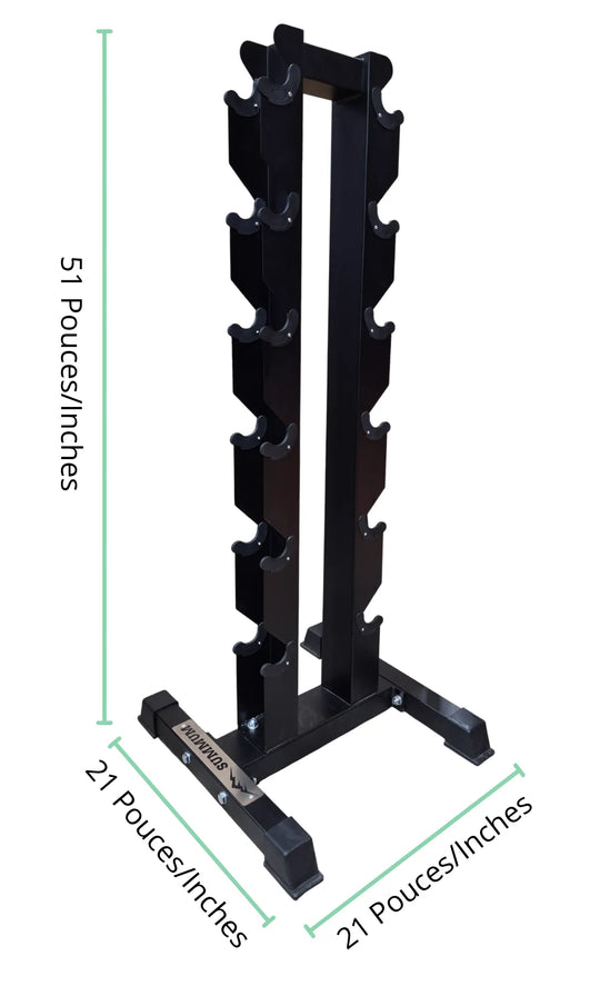 Tall Vertical Dumbbell Rack 6 Pairs - Summum Fitness