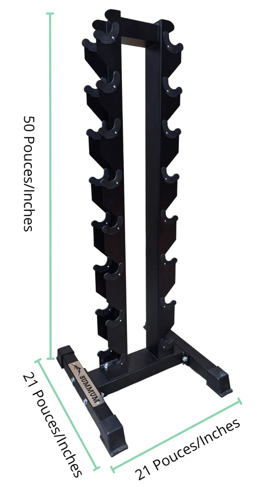 Grand support vertical pour haltères 8 paires