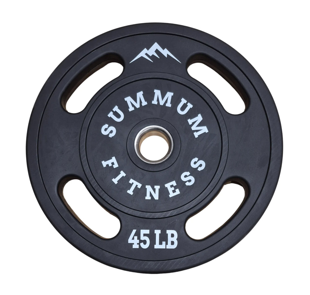 Olympic Round Rubber Weight Plates 4 Handles - Summum Fitness