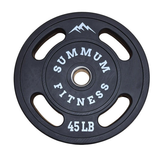 Olympic Round Rubber Weight Plates 4 Handles - Summum Fitness